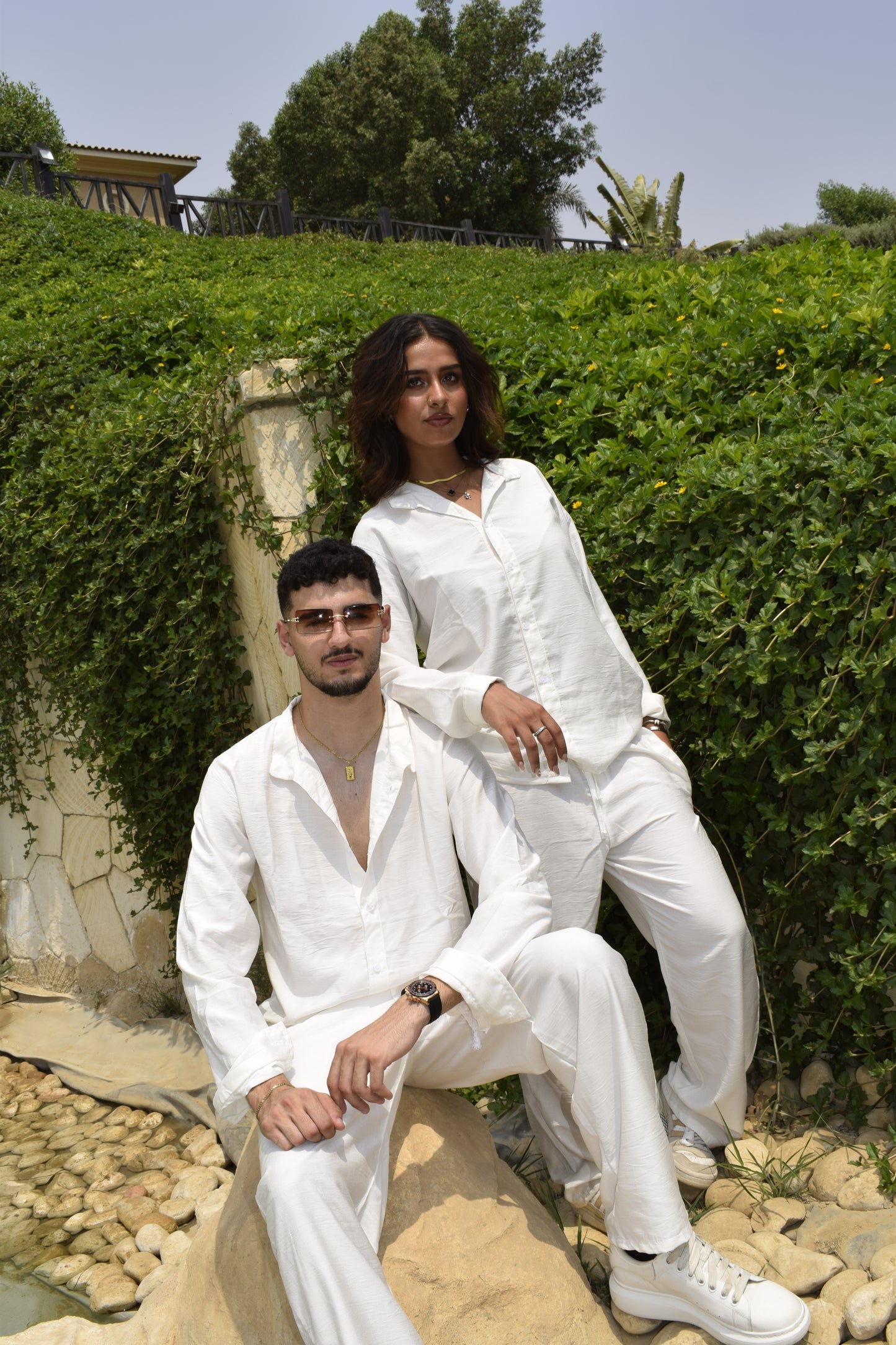 WHITE LINEN SET