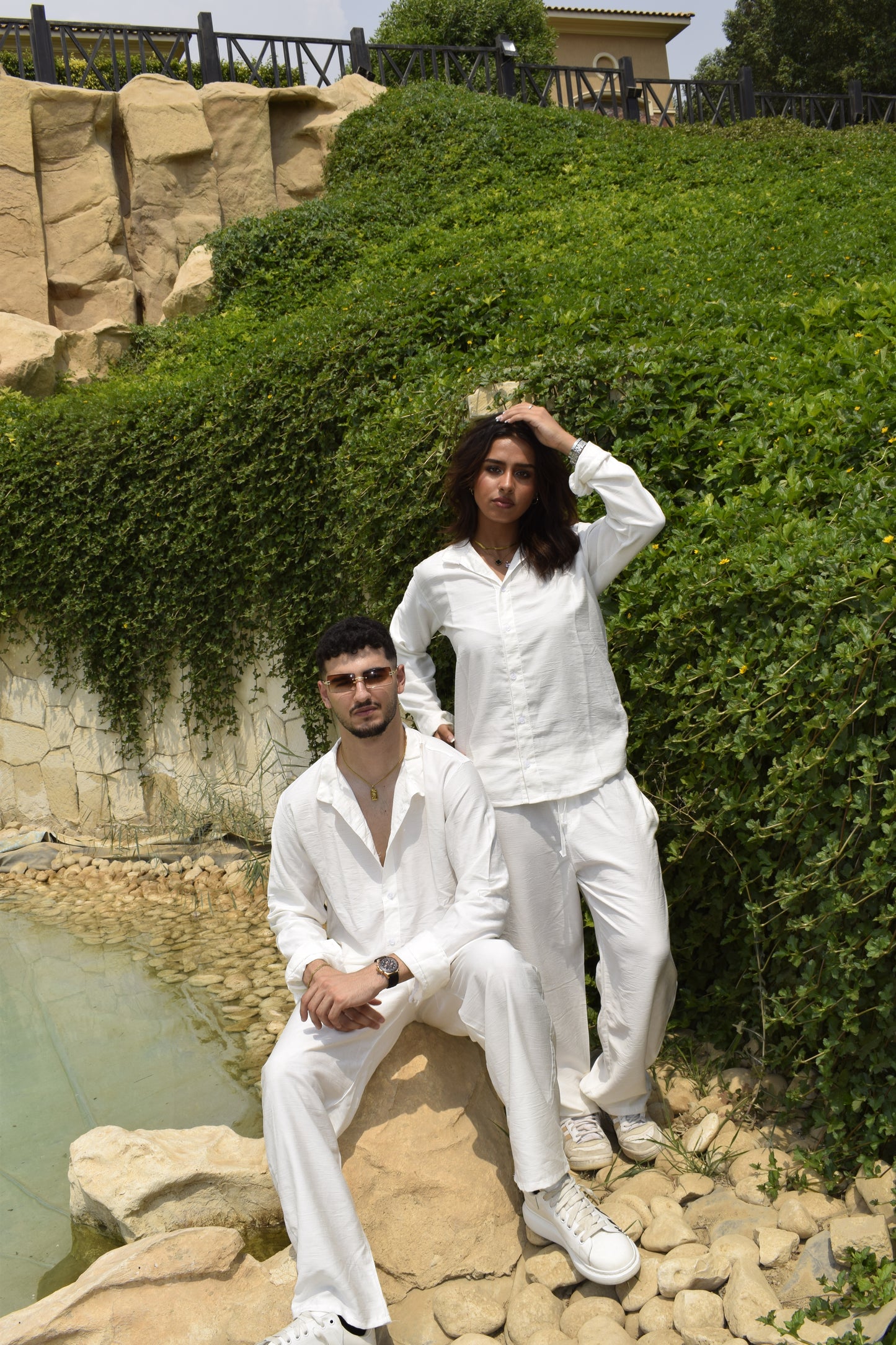 WHITE LINEN SET