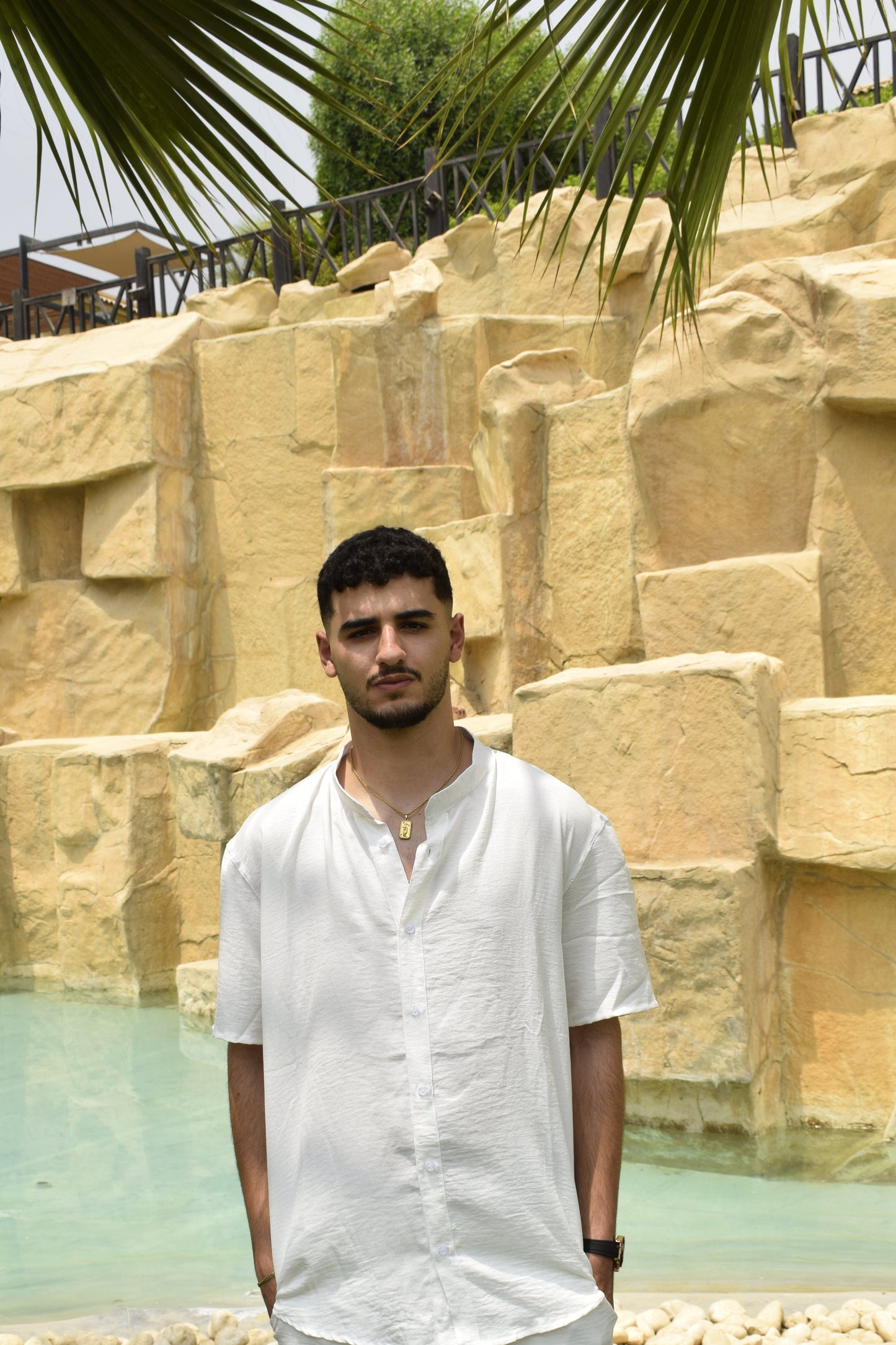 WHITE LINEN SHORT