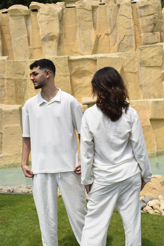 LOOSE WHITE LINEN PANTS