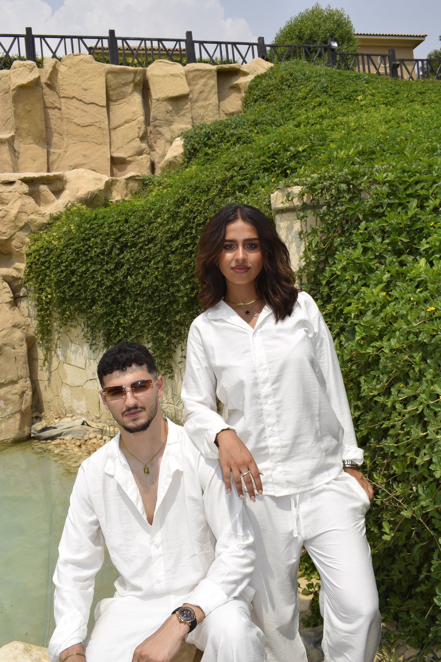 WHITE LINEN SET